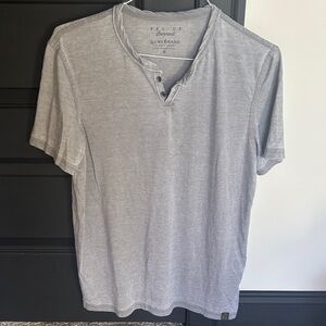 Lucky Brand Men's Light Gray Short Sleeve Henley